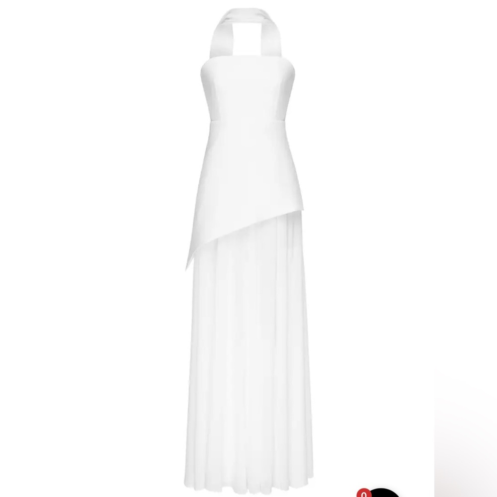 Monaco White Dress with Scarf - Picture 4 of 13